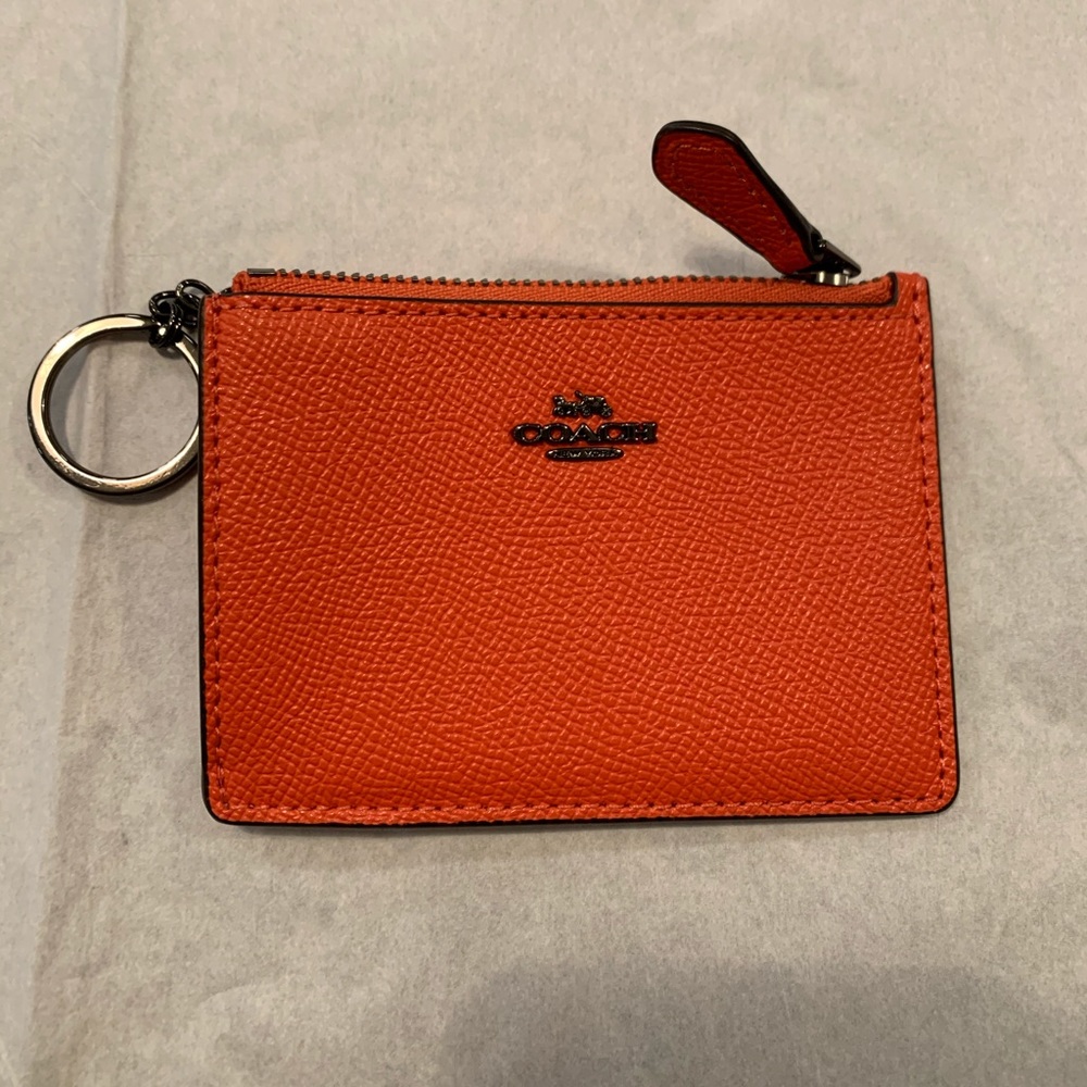 Coach Crossgrain Leather Mini Skinny ID case